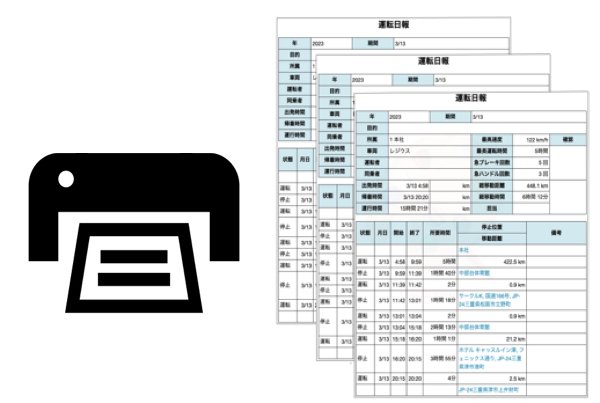 運転日報を自動作成画像